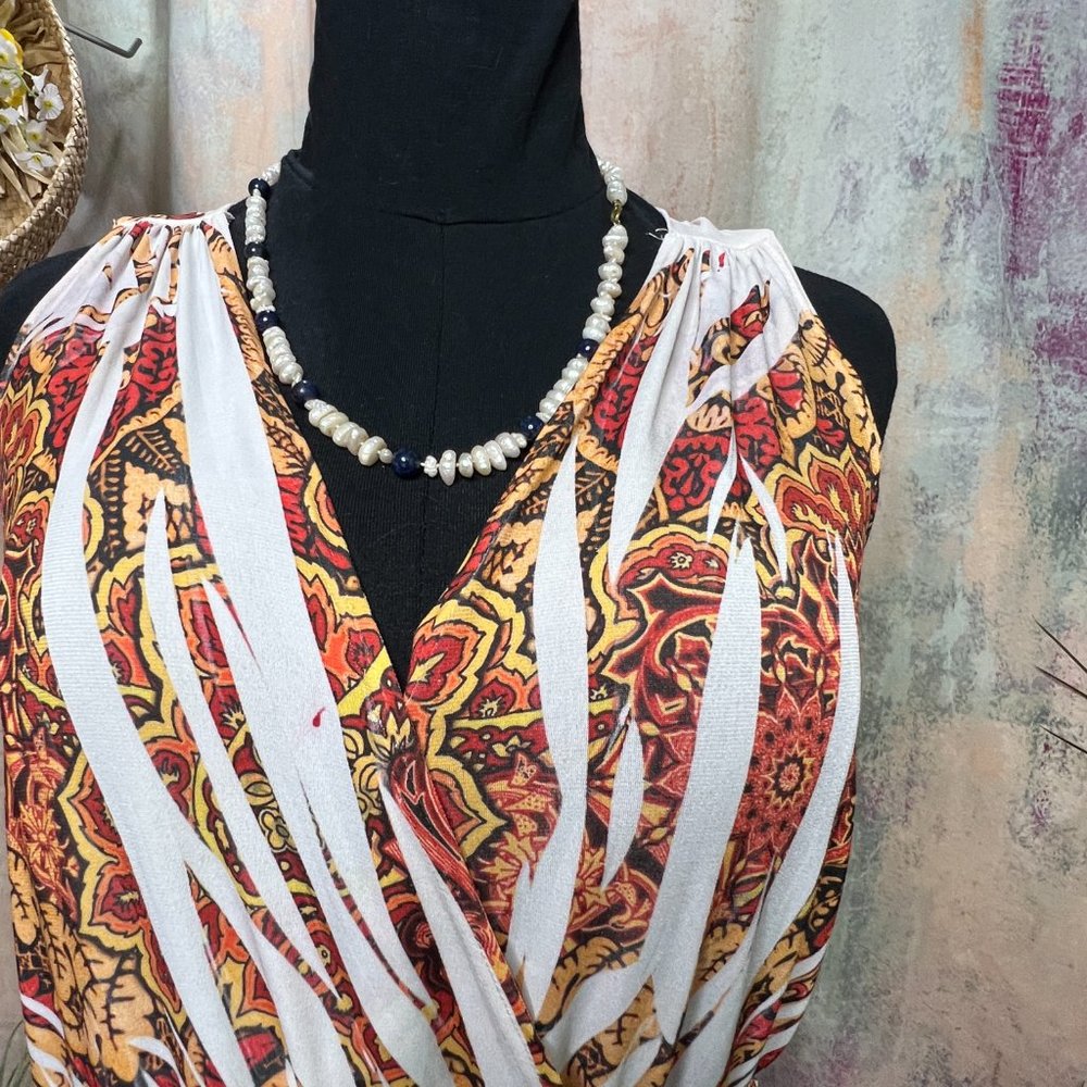 📌Fresh of LA Plus Size  Sleeveless Maxi Dress w/ Interesting Backside Neckline - Picture 4 of 16